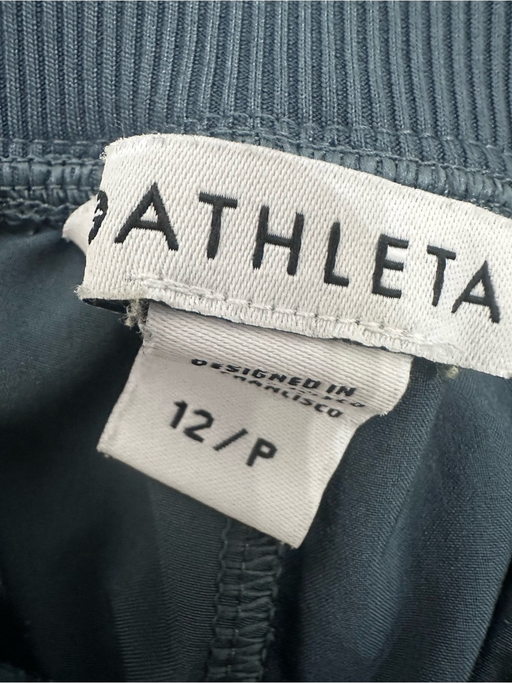 Athleta Brooklyn Mid Rise Ankle Pants Blue Teal 12 Petite 12P - Picture 4 of 4